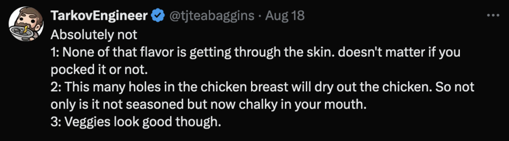 X comment